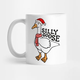 Silly Goose with Santa Hat Mug